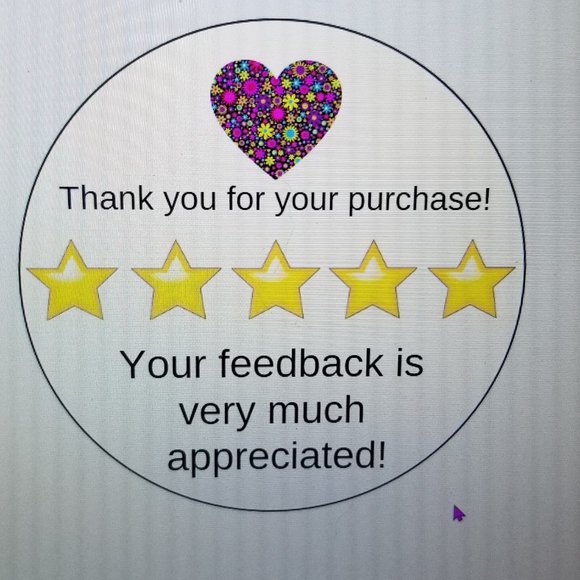 120 Labels 1.5" Round Matte White Thx for Purchase - Picture 1 of 4